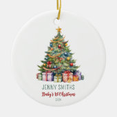 Eerste kerstversiering voor baby's keramisch ornament (Voorkant)