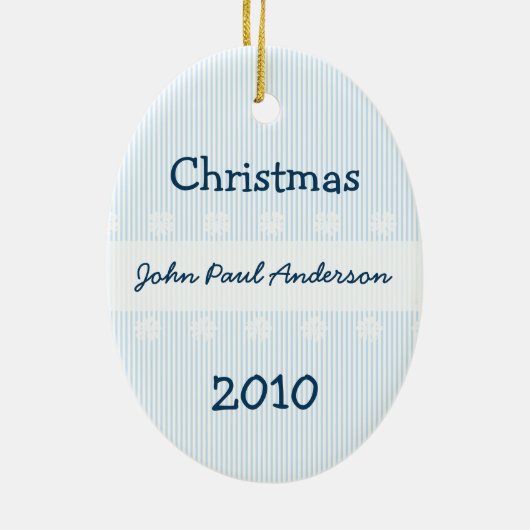 Eerste kerstversiering voor baby's keramisch ornament (Achterkant)