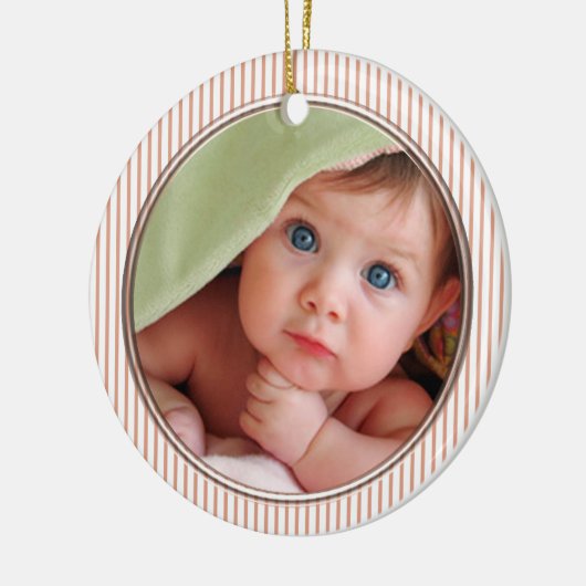 Eerste kerstversiering voor baby's keramisch ornament (Links)