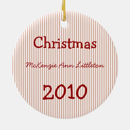 Eerste kerstversiering voor baby's keramisch ornament (Achterkant)