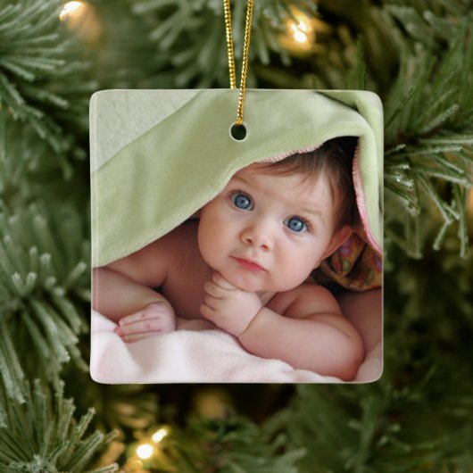 Eerste kerstversiering voor baby's keramisch ornament (Boom)