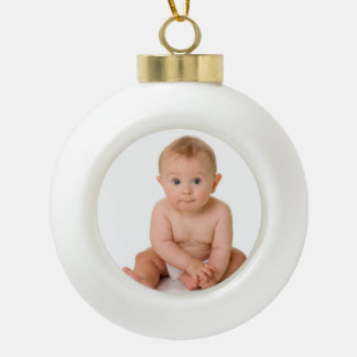 Eerste kerstversiering voor baby's keramische bal ornament