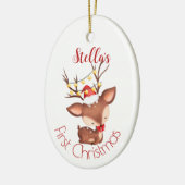 Eerste kerstversiering voor baby's op maat keramisch ornament (Links)