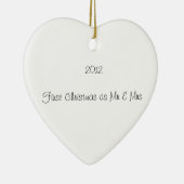 Eerste kerstversiering voor pas gehuwde paren keramisch ornament (Rechts)