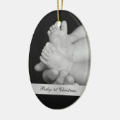 Eerste kerstversiering voor zwarte en witte baby's keramisch ornament (Links)