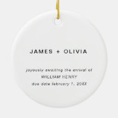 Eerste kerstverwachting Minimale foto Keramisch Ornament (Achterkant)