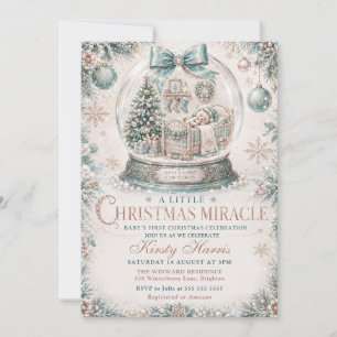 Eerste kerstviering van de baby Baby Shower Kaart