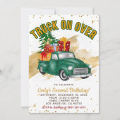 Eerste kerstviering van de Birthday-uitnodiging Kaart (Voorkant)