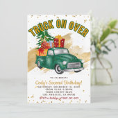 Eerste kerstviering van de Birthday-uitnodiging Kaart (Staand voorkant)