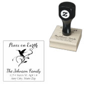 Eerste kerstviering Vrede Aangepast terugkeeradres Rubberstempel (Gestempeld)