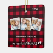 Eerste kerstvioolbuffel foto 3 Foto Baby Keramisch Ornament (Links)