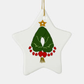 Eerste kerstvoetafdruk voor baby's keramisch ornament (Rechts)