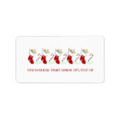 Eerste kerstvoorraad Adres Mailing Labels (Voorkant)