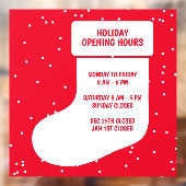 Eerste kerstvoorraad Opening feestdagen Raamsticker (Vel 2)