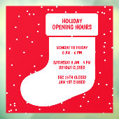 Eerste kerstvoorraad Opening feestdagen Raamsticker (Vel 3)