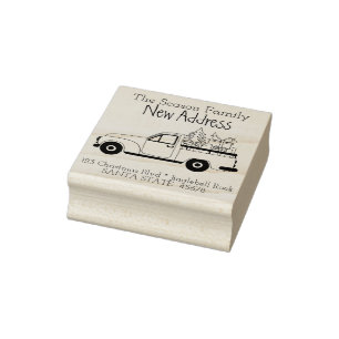 Eerste kerstwagen Nieuwe adressen retournering Rubberstempel