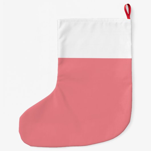 Eerste kerstWaterverf baby voor haar roze Grote Kerstsok (Achterkant)