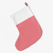 Eerste kerstWaterverf baby voor haar roze Grote Kerstsok (Achterkant (Hangend))