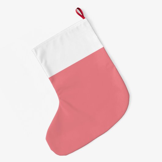 Eerste kerstWaterverf baby voor haar roze Grote Kerstsok (Achterkant (Hangend))