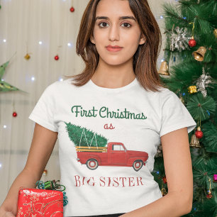 Eerste kerstwedstrijd Familie feestdag Grote zuste T-shirt