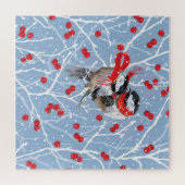 Eerste Kerstwinter Chickadees Jigsaw Puzzel (Horizontaal)