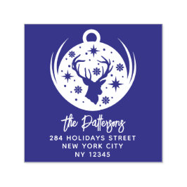 Eerste Kerstwinter Nieuw jaar Naam Terugkeeradres Zelfinktende Stempel