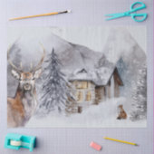 Eerste kerstwinter tissuepapier (Craft)