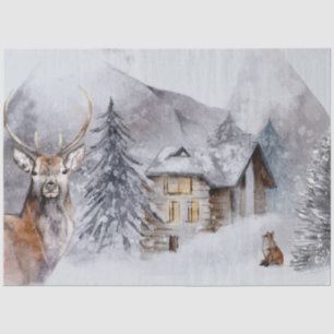 Eerste kerstwinter tissuepapier