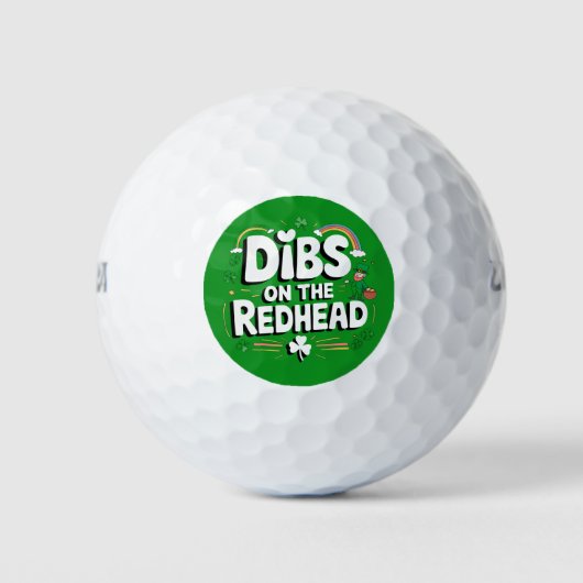 Eerste Keus Voor De Rodekop Grappige St. Patrick's Golfballen (Voorkant)