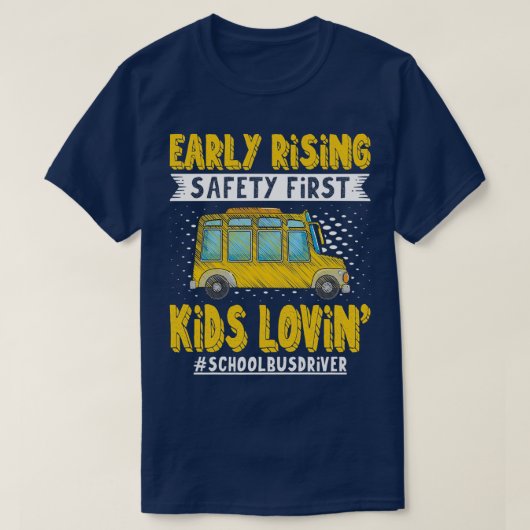 Eerste Kidx27s Lovin School Bus T-shirt (Design voorkant)