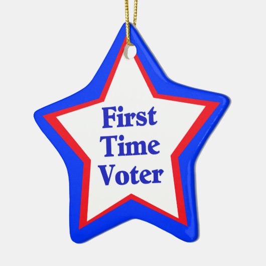 Eerste kiezer keramisch ornament (Links)