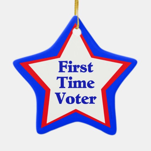 Eerste kiezer keramisch ornament (Achterkant)