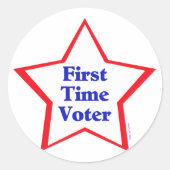 Eerste kiezer ronde sticker (Voorkant)