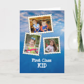 Eerste KIND Beste KIND ooit 3 aangepaste foto Kaart (Voorkant)