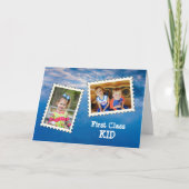 Eerste KIND Beste KIND ooit 3 aangepaste foto Kaart (Voorkant)