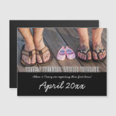 Eerste kind zwangerschapsaankondiging magneet Kaar Magnetische Uitnodiging (Voorkant / Achterkant)