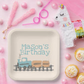 Eerste Kinder trein Retro Papieren Bordje (Feest)