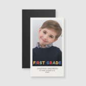 Eerste klas aandenken fotomagneet (Voorkant / Achterkant)