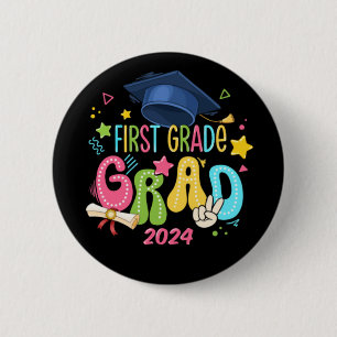 Eerste klas Afstudeerder Laatste schooldag Ronde Button 5,7 Cm