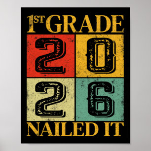 Eerste klas afstuderen 2026 1e klas geslaagd poster