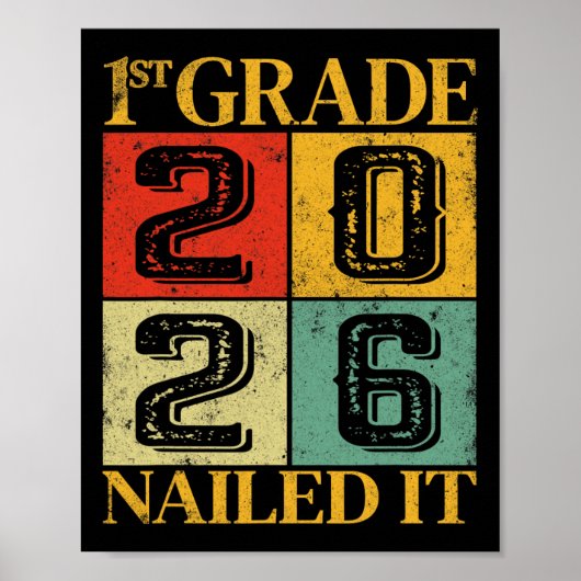 Eerste klas afstuderen 2026 1e klas geslaagd  poster (Voorkant)