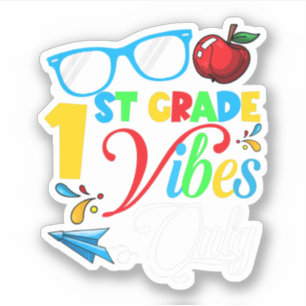 Eerste klas alleen naar school voor Kinder student Sticker