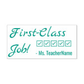"Eerste klas baan!" Rubberstempel Zelfinktende Stempel (Design)