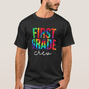 Eerste klas crew tie dye waarderingsdag terug naar t-shirt