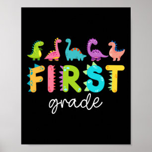 Eerste klas dinosaurussen terug naar school 1e kla poster