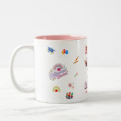 Eerste klas elementaire leraar dabbing eenhoorn tweekleurige koffiemok (Links)