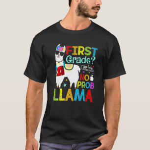 Eerste Klas Geen Probleem Lama Terug Naar School E T-shirt