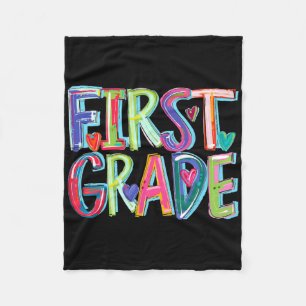 Eerste klas grappig terug naar school gelukkige ee fleece deken
