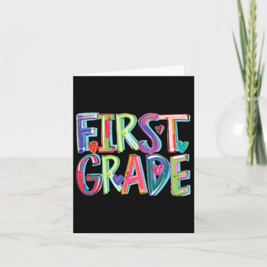 Eerste klas grappig terug naar school gelukkige ee kaart (Voorkant)