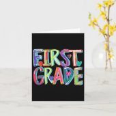 Eerste klas grappig terug naar school gelukkige ee kaart (Gele Bloem)
